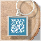  QR-code Blauwe Sleutelhanger