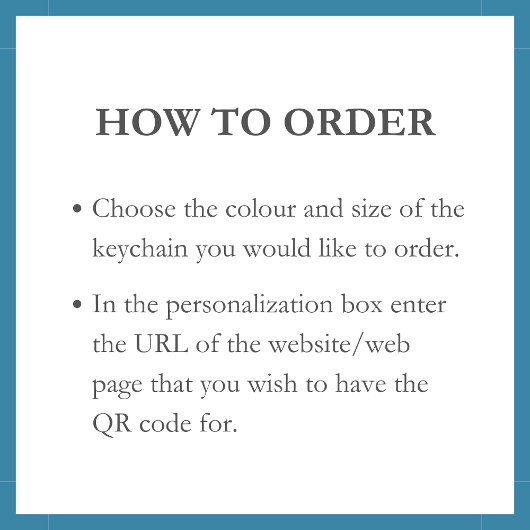 QR-code Blauwe Sleutelhanger