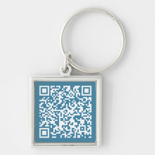  QR-code Blauwe Sleutelhanger (Voorkant)