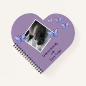 QR Code Blauwe Vlinder Flutter Journaal Notitieboek (Voorkant)