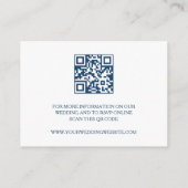 QR Code Blauwe Waterverf Bloem Informatiekaartje (Achterkant)