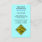 (QR Code & Bliksem) De moderne Elektriciënsdienst Visitekaartje (Achterkant)