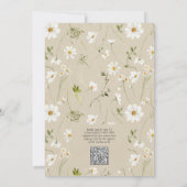 QR Code Bloemen Daisy Baby in Bloom Rustieke Douch Kaart (Achterkant)