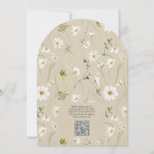 QR Code Bloemen Daisy Baby in Bloom Rustieke Douch Kaart (Achterkant)