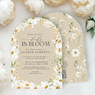 QR Code Bloemen Daisy Baby in Bloom Rustieke Douch Kaart