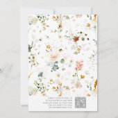 QR Code Bloemen Roze Wild & Onederful 1e Verjaarda Kaart (Achterkant)