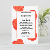 QR Code Bloemen Sinaasappel Roos Patronen Boho Huw Kaart (Staand voorkant)