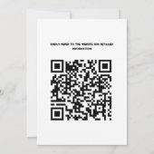 QR Code Bloemen Sinaasappel Roos Patronen Boho Huw Kaart (Achterkant)