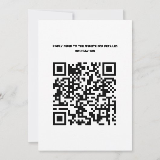 QR Code Bloemen Sinaasappel Roos Patronen Boho Huw Kaart (Achterkant)