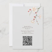QR Code Blossom Boy Baby shower Kaart (Achterkant)