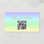 QR-Code-Blue Angel on a pastel rainbow background Visitekaartje (Achterkant)
