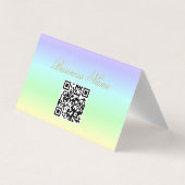 QR-Code-Blue Angel on a rainbow background Visitekaartje (Achterkant)