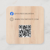 QR Code | Blue Clothing Label Price Hang Tag (Achterkant)
