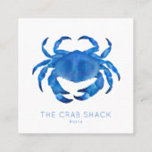 QR-code Blue Crab Seafood Restaurant Vierkante Visitekaartje (Voorkant)