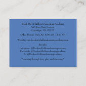 QR Code Blue Grade School Preschool Teacher  Visitekaartje (Achterkant)