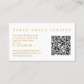 QR Code Blush Gold Visitekaartje (Achterkant)