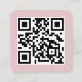 QR code Blush Pink volgt scannen om verbinding met Vierkante Visitekaartje (Achterkant)