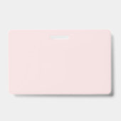 QR Code Blush Roze Foto Zakelijke Kaart Badge (Achterkant)