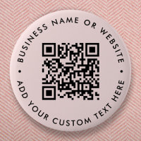 QR-code | Blush roze minimalistische moderne ronde