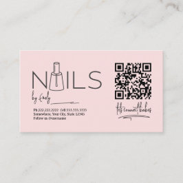 QR Code Blush Roze nagelsalon Manicurist Afsprakenkaartje