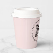 QR-code | Blush roze promotiebedrijf Papieren Bekers (Rechts)
