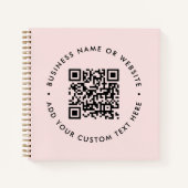 QR-code | Blush roze vrouwelijke promotieacties Notitieboek (Voorkant)