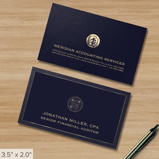 QR-code boekhoudkundige Visitekaartjes