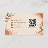 Qr-code boeking voor kapper visitekaartje (Achterkant)