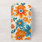 QR Code Boheemse Retro Casual Huwelijk All In One Uitnodiging (Buitenkant)