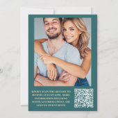 QR Code Boho Chique Retro Kleurrijke Bloemen Bruil Kaart (Achterkant)