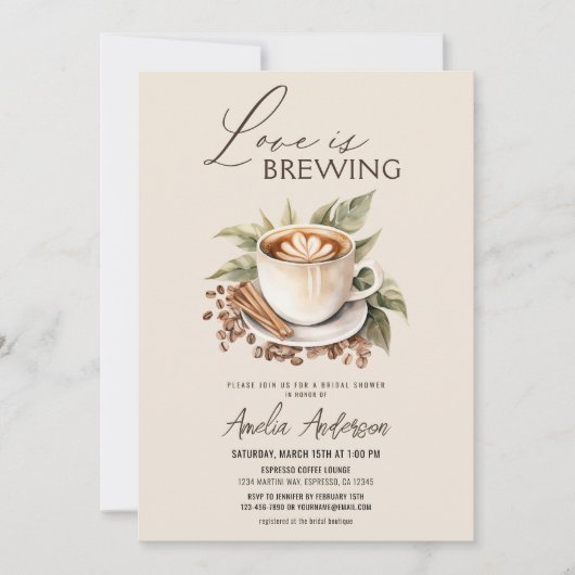 QR Code Boho Love is Brewing Vrijgezellenfeest Kaart (Voorkant)