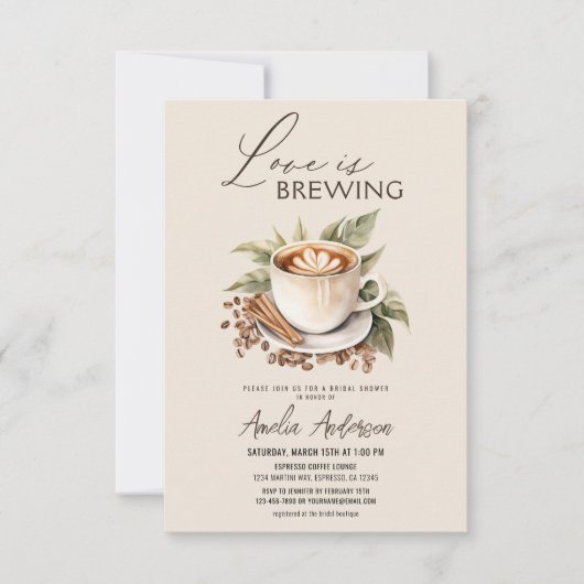 QR Code Boho Love is Brewing Vrijgezellenfeest Kaart (Voorkant)