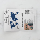 QR Code Boho Wedding Destination Passport Map (Binnen)