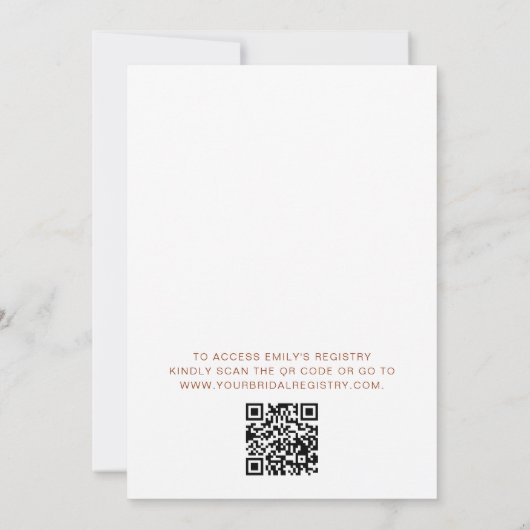 QR Code Boho Wildflower Vrijgezellenfeest Kaart (Achterkant)