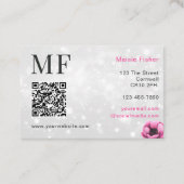 QR Code Bokeh Lash Technician, Eyelashes QR Code Visitekaartje (Achterkant)