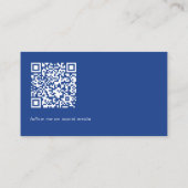 QR code bold modern minimalist professional blue Visitekaartje (Achterkant)