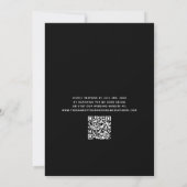QR Code Bold Unique Typography Wedding Kaart (Achterkant)
