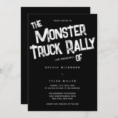 QR Code Bold Unique Typography Wedding Kaart (Voorkant / Achterkant)