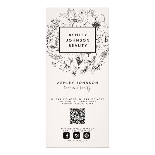 QR Code Botanical Blush Spa 3 Diensten Menu (Achterkant)