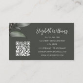 QR-code | Botanische schets Visitekaartje (Achterkant)