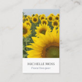 QR code Botanische Zonnebloemen Foto Bloemen Ontwe Visitekaartje (Voorkant)