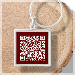 QR-code Bourgogne Sleutelhanger<br><div class="desc">Scannable QR de sleutelhanger van de Code. In de Bourgogne, diepe rode toon. Voor zakelijk, zakelijk of persoonlijk gebruik. Voeg je websiteadres, sociale mediakanaal of venmo-, paypal- of cashapp-link toe. Klaar om aan te passen door uw URL te verbinden door de personalize knoop te gebruiken.</div>