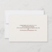 QR Code Bourgondische Anemoon Boog Bloemen Huwelij RSVP Kaartje (Achterkant)