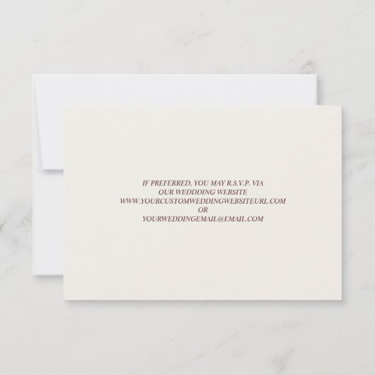 QR Code Bourgondische Anemoon Boog Bloemen Huwelij RSVP Kaartje (Achterkant)