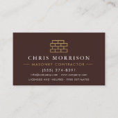 QR Code Bricklayer Brick Masonry Construction  Visitekaartje (Voorkant)