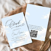 QR Code Bride staat op Cloud Nine Vrijgezellenfees Kaart