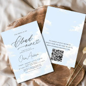 QR Code Bride staat op Cloud Nine Vrijgezellenfees Kaart