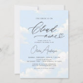 QR Code Bride staat op Cloud Nine Vrijgezellenfees Kaart (Voorkant)