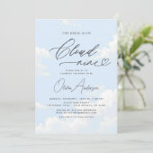 QR Code Bride staat op Cloud Nine Vrijgezellenfees Kaart (Staand voorkant)