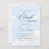 QR Code Bride staat op Cloud Nine Vrijgezellenfees Kaart (Voorkant)